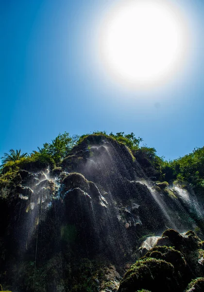 Водопад Патна Является Популярным Водопадом Ришикеше Любители Природы Хотели Прийти — стоковое фото