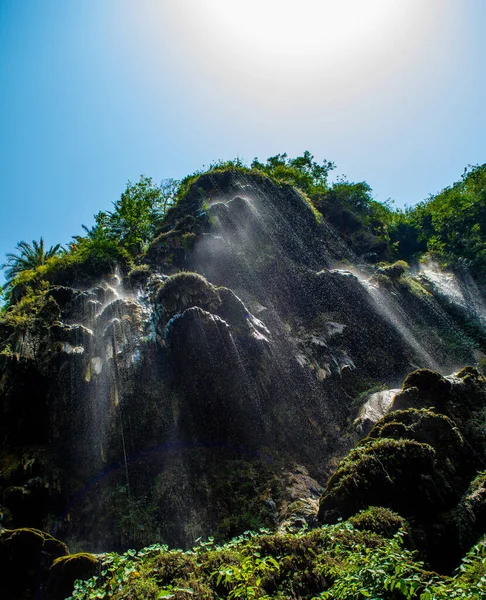Patna Şelalesi Rishikesh Popüler Bir Şelaledir Doğa Aşıkları Gelip Doğada — Stok fotoğraf