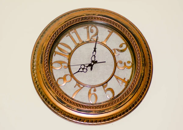 Antique Regulator Wall Clock Hanging Wall — Stock Photo, Image