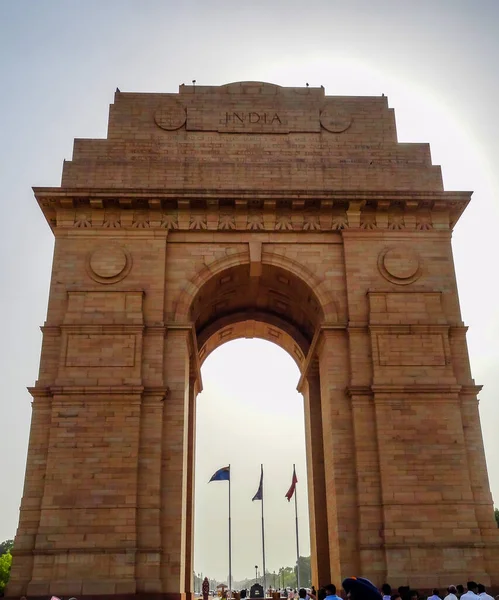 Puerta India Encuentra Centro Nueva Delhi Capital India — Foto de Stock