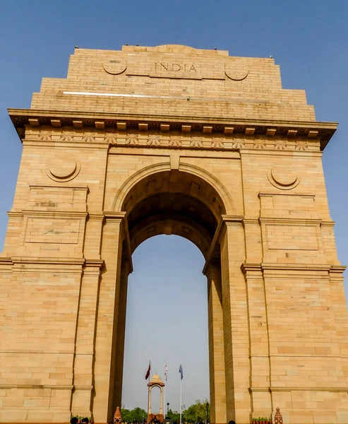 Puerta India Encuentra Centro Nueva Delhi Capital India — Foto de Stock