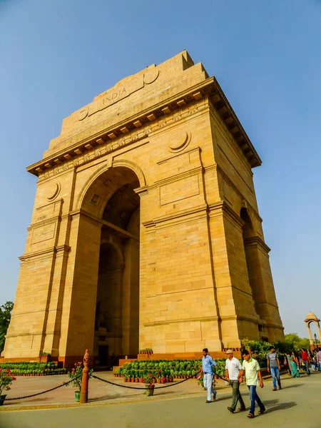 Puerta India Encuentra Centro Nueva Delhi Capital India — Foto de Stock