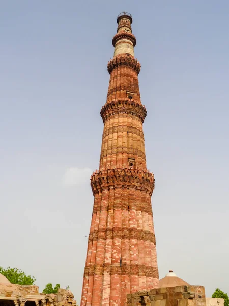 Qutb Minar Uno Los Monumentos Históricos Más Famosos India Complejo — Foto de Stock