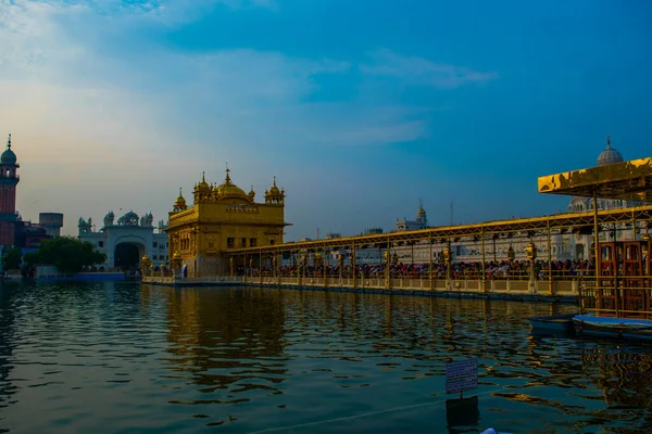 Harmindar Sahib Altın Tapınak Amritsar Olarak Bilinir — Stok fotoğraf