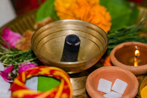 Glad Diwali Frukter Tallrik För Diwali Pooja Deep Awali Diwali — Stockfoto