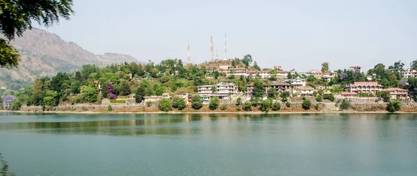 Beau Lac Bhimtal Est Lac Dans Ville Bhimtal Dans État — Photo