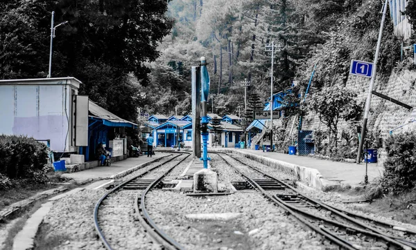 Барогская Железная Дорога Станция Находится Объекте Всемирного Наследия Юнеско Kalkashimla — стоковое фото