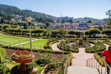 Botanik bahçesi ve Ooty Tamil Nadu 'nun gül bahçesi