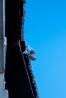 Nathatop ve Patnitop şehirleri Jammu ve parkı beyaz karla kaplı, kış manzarası