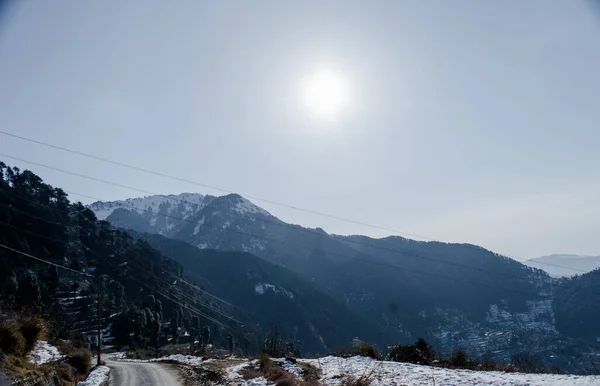Nathatop Patnitop Ciudades Jammu Parque Cubierto Nieve Blanca Paisaje Invierno — Foto de Stock