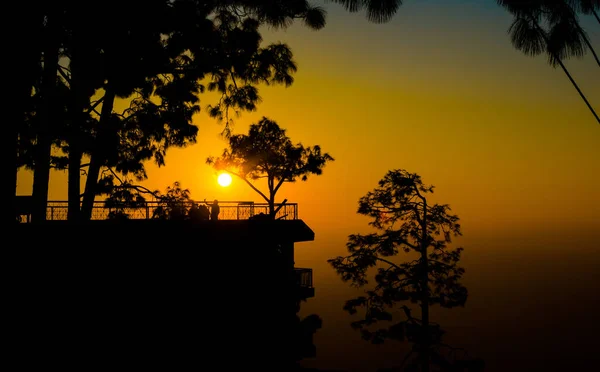 Hermosa Vista Atardecer Mata Vaishnodevi Darbar Katra Jammu — Foto de Stock