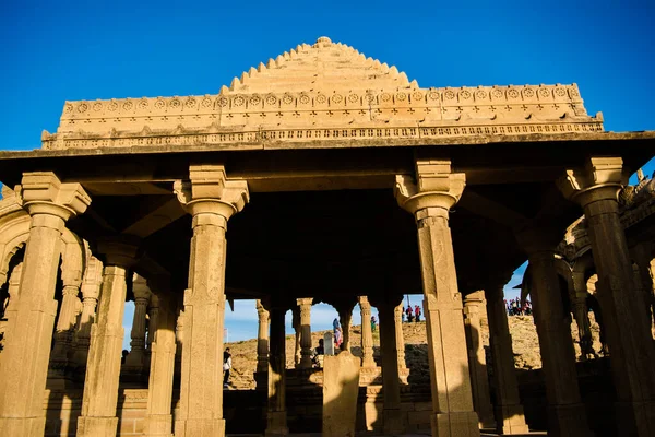 Widok Zachód Słońca Bara Bagh Jaisalmer Rajasthan Indie — Zdjęcie stockowe