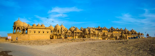 Solnedgång Bara Bagh Jaisalmer Rajasthan Indien — Stockfoto