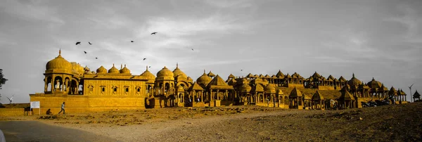 Widok Zachód Słońca Bara Bagh Jaisalmer Rajasthan Indie — Zdjęcie stockowe