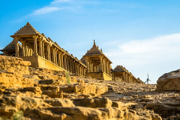 Vista Del Atardecer Bara Bagh Jaisalmer Rajastán India —  Fotos de Stock