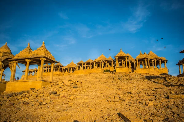 Coucher Soleil Bara Bagh Jaisalmer Rajasthan Inde — Photo