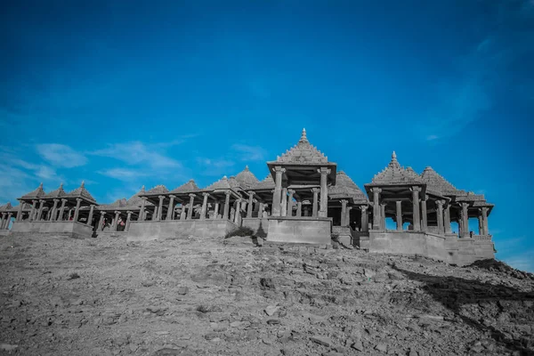 Solnedgång Bara Bagh Jaisalmer Rajasthan Indien — Stockfoto