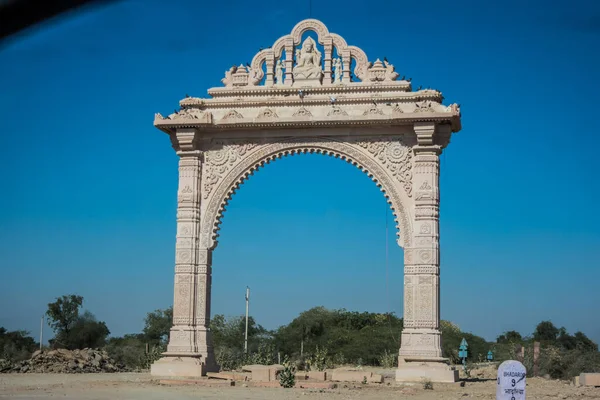 Traditionele Ambachten Van Rajasthan Marmer Blauw Aardewerk Een Van Beste — Stockfoto