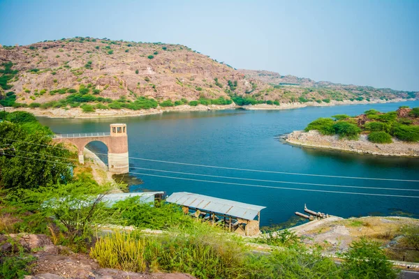 Kaylana Lake Jodhpur Rajasthan Índia Lago Artificial Construído Por Pratap — Fotografia de Stock