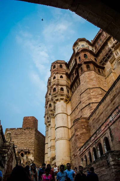Mehrangarh Eller Mehran Fort Beläget Jodhpur Rajasthan Största Fästningarna Indien — Stockfoto