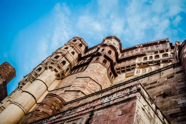 Mehrangarh Eller Mehran Fort Beläget Jodhpur Rajasthan Största Fästningarna Indien — Stockfoto