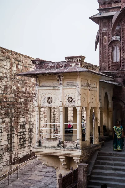 Mehrangarh Mehran Fort Gelegen Jodhpur Rajasthan Een Van Grootste Forten — Stockfoto