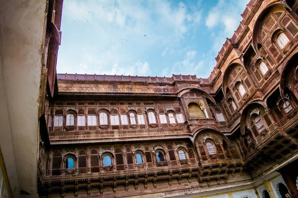 Mehrangarh Mehran Fort Situato Jodhpur Rajasthan Uno Dei Più Grandi — Foto Stock