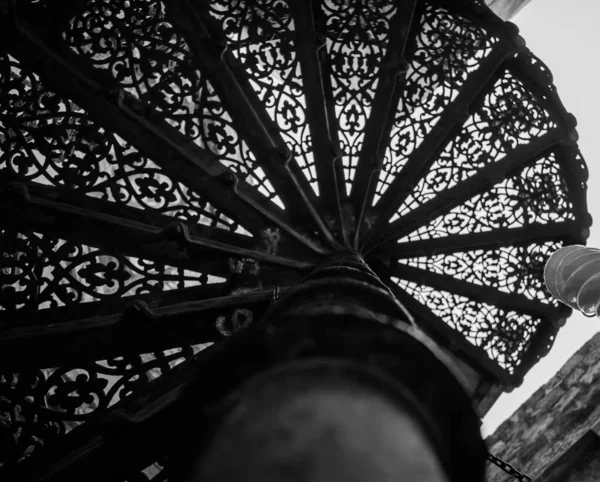 Antic iron stairs, located  Mehrangarh or Mehran Fort, Jodhpur, Rajasthan, one of the largest forts in India.