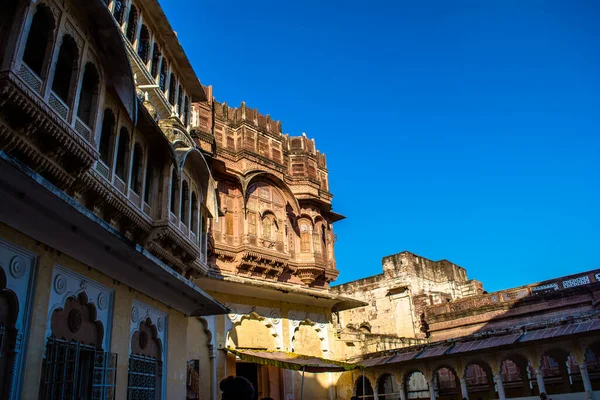 Mehrangarh Oder Mehran Fort Jodhpur Rajasthan Ist Eine Der Größten — Stockfoto