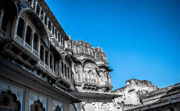 Mehrangarh Mehran Fort Situato Jodhpur Rajasthan Uno Dei Più Grandi — Foto Stock
