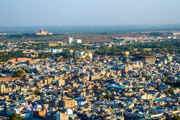 Mehrangarh Mehran Kalesi Nin Tepesinden Jodhpur Şehri Hava Görüntüsü — Stok fotoğraf