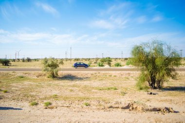 Hindistan, Rajasthan Çölü 'nde otoyol, patika, yol 