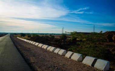 Hindistan, Rajasthan Çölü 'nde otoyol, patika, yol 