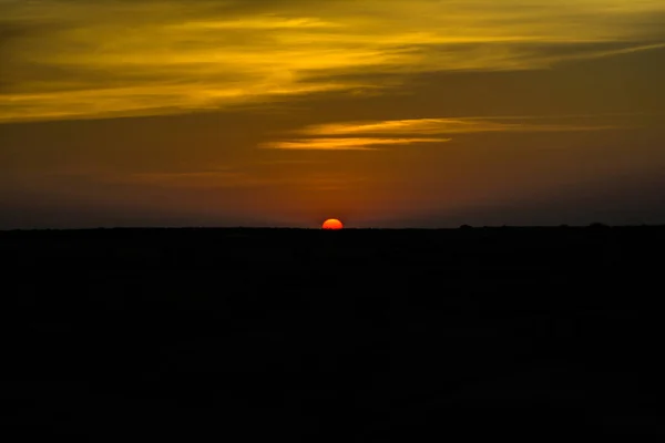 Sunset view at Sam sand dunes of Jaisalmer the golden city, an ideal allure for travel enthusiasts