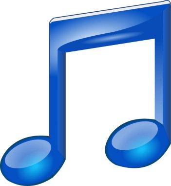 Müzik ve ses simgesinin vektör resmi, beyaz arkaplanda izole edilmiş.