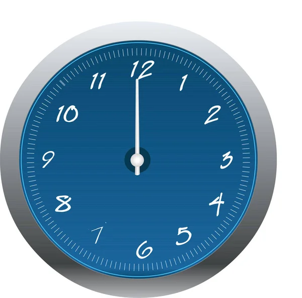 Vector Reloj Azul Aislado Sobre Fondo Blanco — Archivo Imágenes Vectoriales