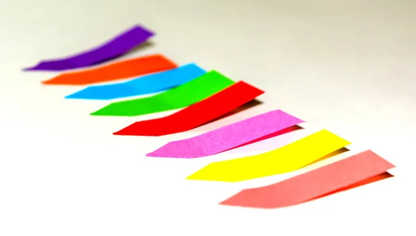 Set Different Types Colorful Sticky Note Isolated White Background — Stock Photo, Image