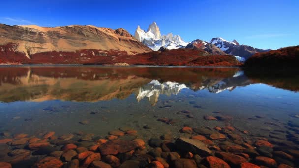 Patagonya Sonbahar Fitz Roy Arjantin — Stok video