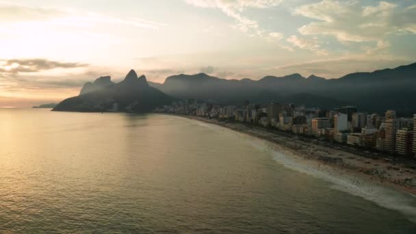 Vacker Utsikt Över Rio Janeiro Skymningen Brasilien — Stockvideo