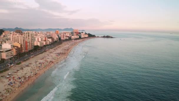 Bellissimo Panorama Rio Janeiro Crepuscolo Brasile — Video Stock