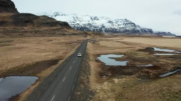 Bella Strada Paesaggio Vulcanico Islanda — Video Stock