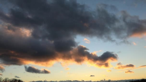 Schöner Sonnenuntergang Natürliche Sommer Hintergrundkonzept — Stockvideo