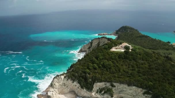 Lakka Daki Güzel Turkuaz Körfezi Paxos Yunanistan Yon Adaları — Stok video