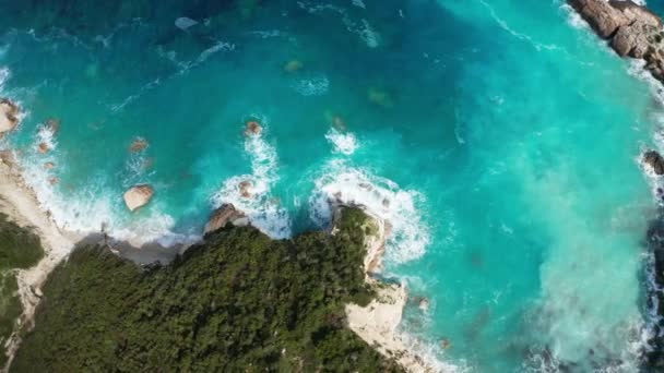 Hermosa Bahía Turquesa Lakka Paxos Islas Jónicas Grecia — Vídeos de Stock