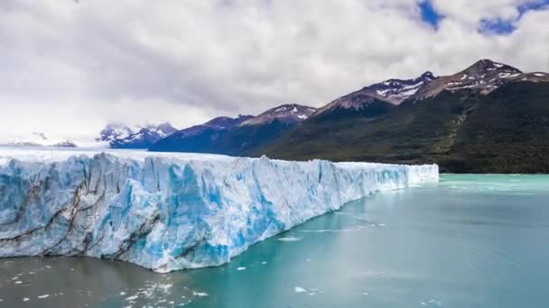 Glaciärperiod Till Moreno Nationalpark Hösten Argentina Patagonien — Stockvideo