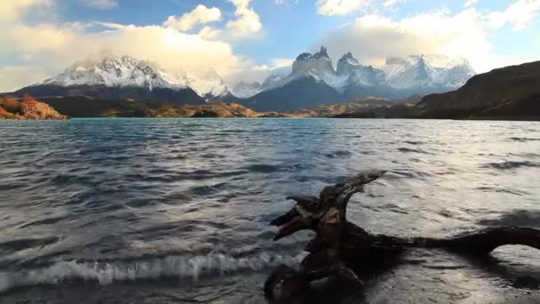 Lago Pehoe All Alba — Video Stock