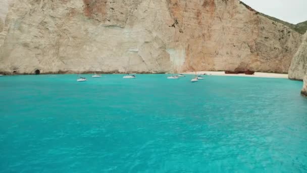 Затока Наваджіо Век Біч Влітку Закінф Греція Іонічному Морі — стокове відео