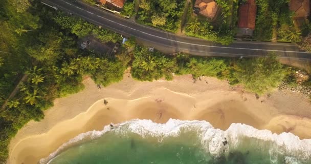 Океан Ждет Заката Шри Ланке — стоковое видео