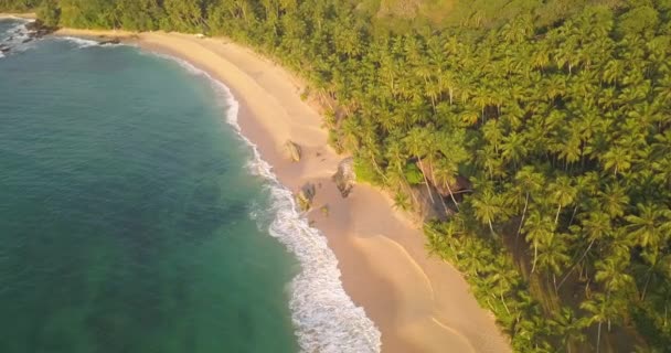 Ωκεάνια Κύματα Στο Σάνσετ Σρι Λάνκα — Αρχείο Βίντεο