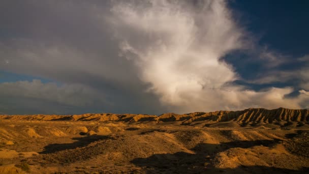 Закат Над Каньоном Красными Скалами Долина Монументов — стоковое видео